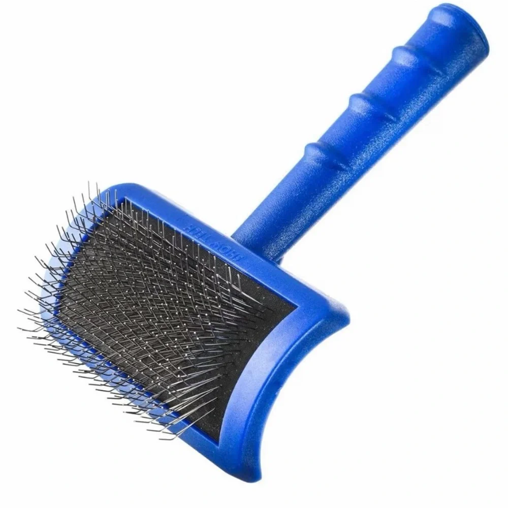 NEW Show Tech Tuffer Tangles Slicker Brush Dog Grooming Angled Pins Dematting